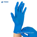 Examen de azul médico guantes desechables